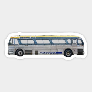 Grungy Old Isolated Bus Sticker